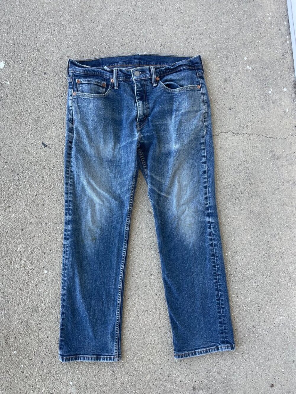 Vintage Style Levis 514 Distressed Straight Leg Jeans Size 34x30 Grunge Indie